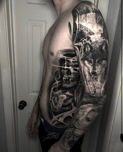 Explore sunflower and butterfly tattoo ideas, creative tattoo ideas in Hollywood, available at Sacred Eye Tattoos