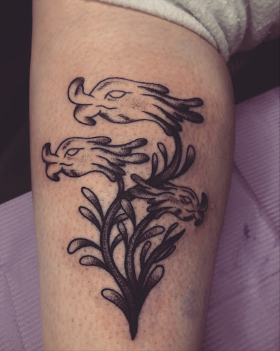 Explore cute ghost tattoo ideas, creative tattoo ideas in North Tonawanda, available at Dark Side Ink Tattoo Studio