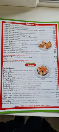 Carte du Imbiss Pizzeria Caravella RHEINAU à Mannheim