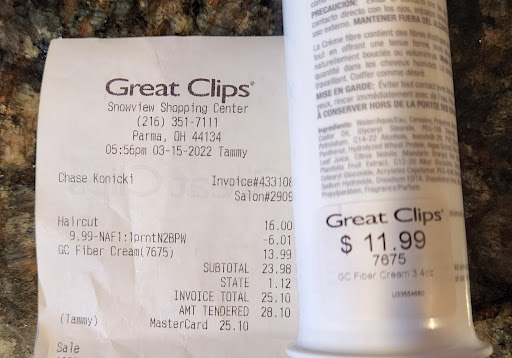 Hair Salon «Great Clips», reviews and photos, 2005 Snow Rd #22, Parma, OH 44134, USA