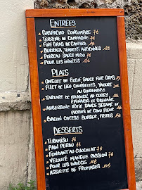 Restaurant français La Boîte aux Lettres à Paris (le menu)