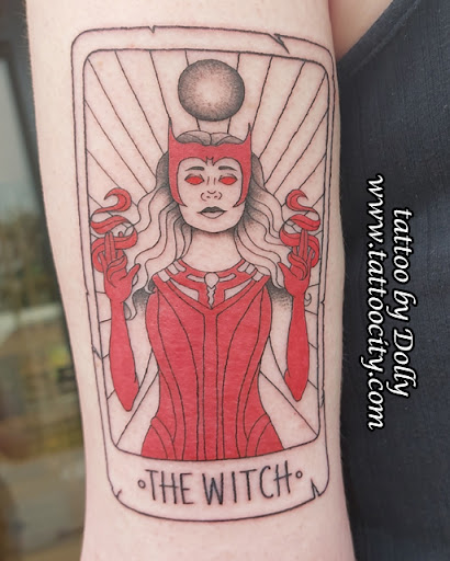 Explore statue tattoo ideas, creative tattoo ideas in Lockport, available at Tattoo City by Larry Brogan