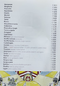 Menu / carte de Pizzeria San Pastore di Medori Lucio à Fossano
