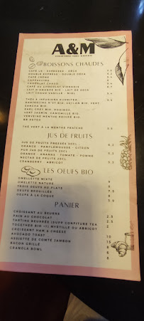 Restaurant Café des Arts et Métiers à Paris - menu / carte