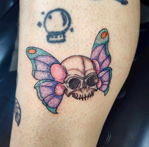 Explore death moth tattoo ideas, creative tattoo ideas in East Providence, available at Ink Therapy