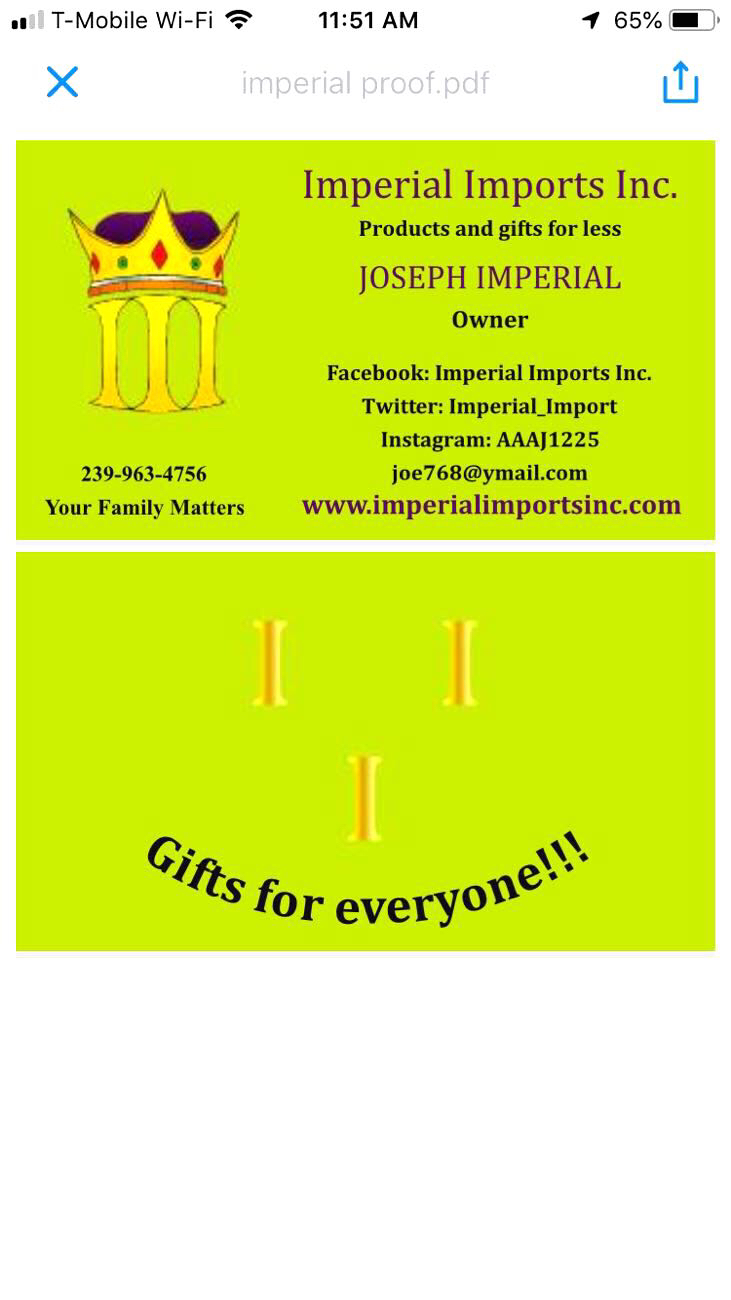 Imperial Imports Inc.