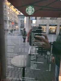 Menu / carte de Starbucks à Amiens