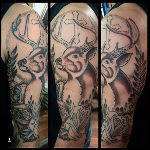 Explore blue rose tattoo ideas, creative tattoo ideas in San Diego, available at Sideshow Tattoo and Piercing