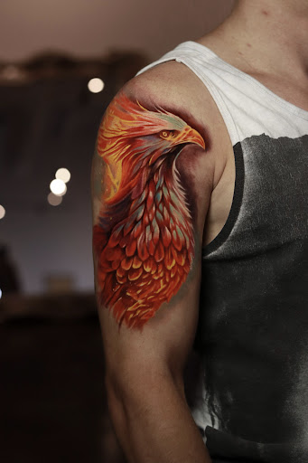 Explore bald head tattoo ideas, creative tattoo ideas in Montgomery, available at Flying Eye Tattoo Studio