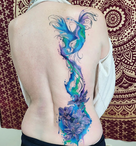 Explore collarbone tattoo ideas, creative tattoo ideas in Kenosha, available at Kenosha Tattoo Company
