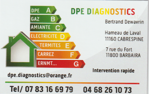 Centre de diagnostic DPE DIAGNOSTICS Cabrespine