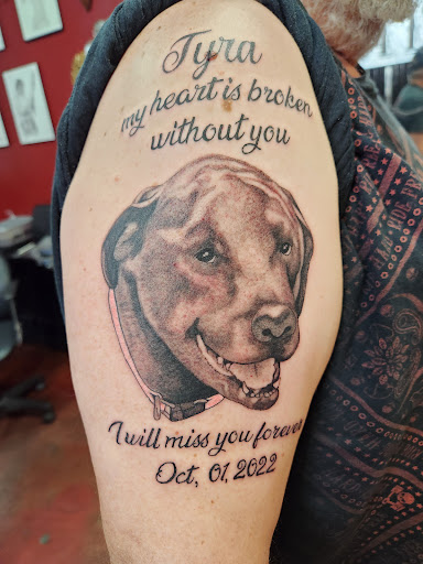 Explore shoulder tribal tattoo ideas, creative tattoo ideas in Inverness, available at The Perfect Spot Tattoos