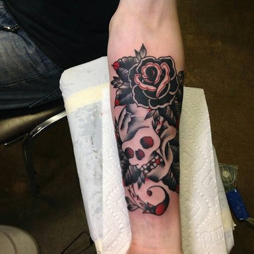 Explore acoustic guitar tattoo ideas, creative tattoo ideas in Temple, available at Lucky In Love Tattoo