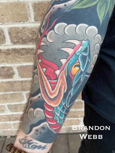 Explore fishing tattoos ideas, creative tattoo ideas in Virginia Beach, available at Salt Water Tattoo