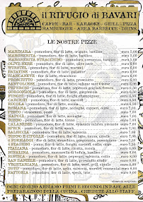Menu / carte de il Rifugio di Bavari à Genoa