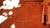 Carte du Restaurant Côté Cour à Saint-Guilhem-le-Désert