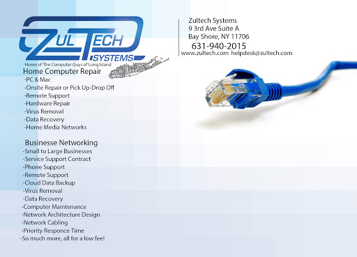 Computer Repair Service «ZulTech Systems Computer Repair Computer Macbook Repair Networking and Cabling Data Recovery», reviews and photos, 1955 Deer Park Ave, Deer Park, NY 11729, USA