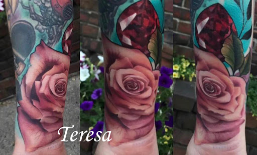 Explore feminine leg tattoo ideas, creative tattoo ideas in Sanford, available at Venom Ink Tattoo