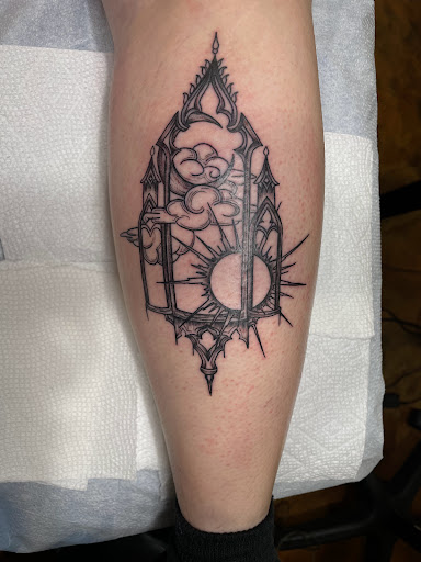 Explore edward scissorhands tattoo ideas, creative tattoo ideas in Marietta, available at The Queen Bee Tattoo and Piercing Parlour