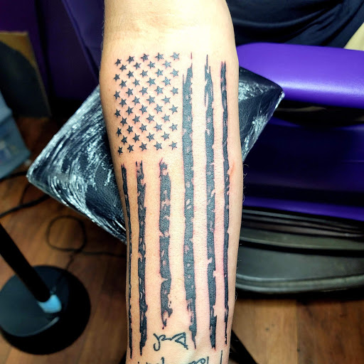 Explore calf tattoo ideas male, creative tattoo ideas in Easley, available at Peach Pit Tattoo