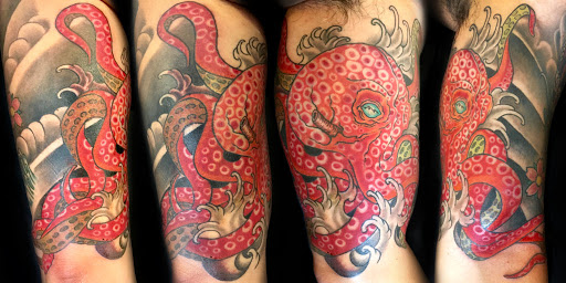 Explore black lab tattoo ideas, creative tattoo ideas in Brooklyn, available at Hand of Glory Tattoo & Piercing