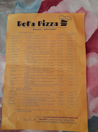 Pizzeria Befa pizza à La Devise (le menu)