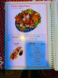 Restaurant vietnamien Phan Van-Khoan à Brignoles (la carte)