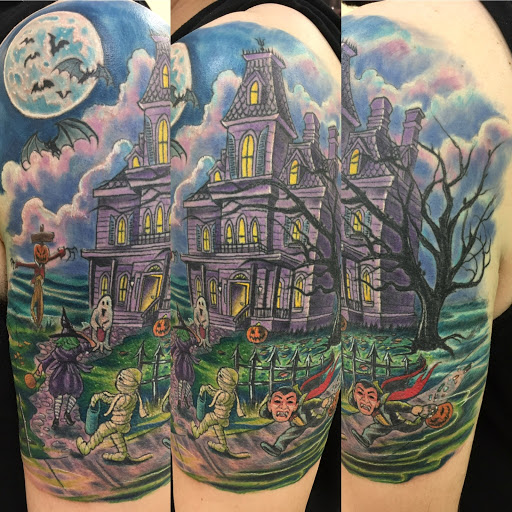 Explore memorial tattoo ideas for grandfather, creative tattoo ideas in Wallingford, available at Tattoolios Tattoo Emporium