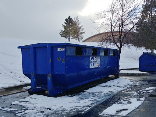 Glass recycling container