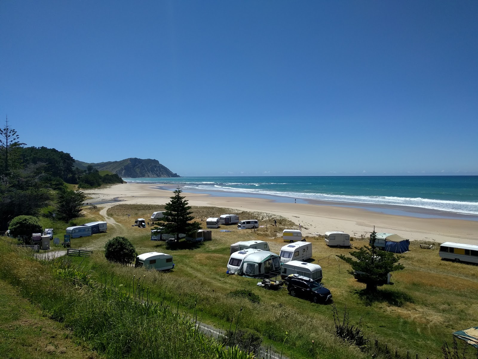 Zdjęcie Waihau Bay Beach z powierzchnią jasny piasek