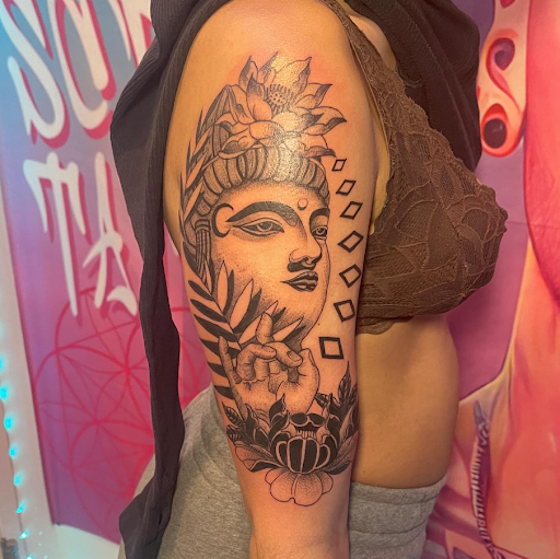 Explore c.r.p.s tattoo ideas for father and daughter, creative tattoo ideas in Brooklyn, available at The Art Scribe Tattoos