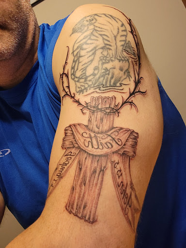 Explore choker tattoo ideas, creative tattoo ideas in Spokane, available at All About It Tattoo Studio