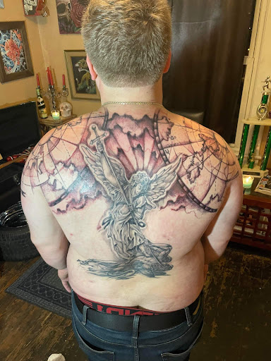 Explore dark cover up tattoo ideas male, creative tattoo ideas in Roanoke, available at RailYard INK