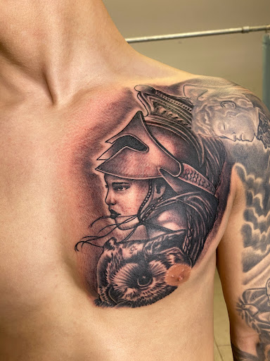 Explore travel tattoo ideas for guys, creative tattoo ideas in Passaic, available at District 36 Tattoo Parlor