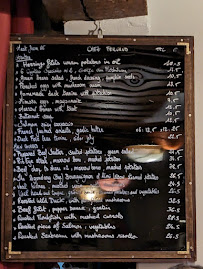 Chez Fernand à Paris menu