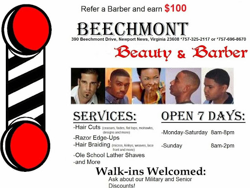 Barber Shop «Beechmont Barber Shop & Salon», reviews and photos, 390 Beechmont Dr, Newport News, VA 23608, USA