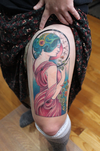 Explore angel forearm tattoo ideas, creative tattoo ideas in Winona, available at Black Moth Tattoo