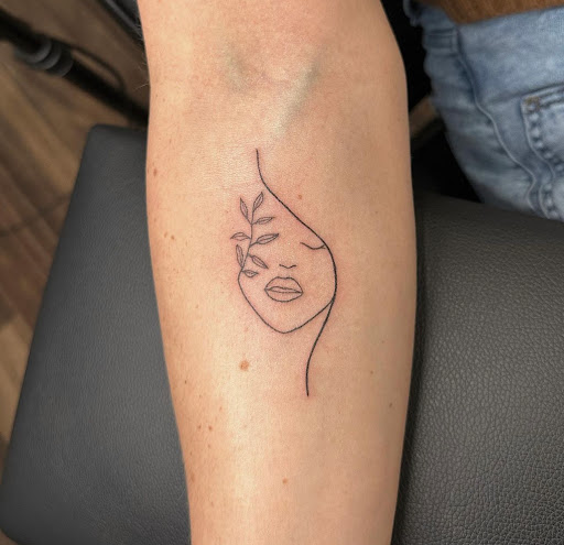 Explore mens behind ear tattoo ideas, creative tattoo ideas in Albany, available at Black Rose Studio