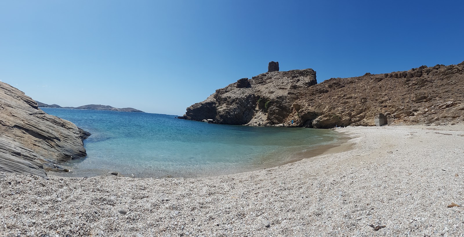 Paralia Pirgos'in fotoğrafı turkuaz saf su yüzey ile