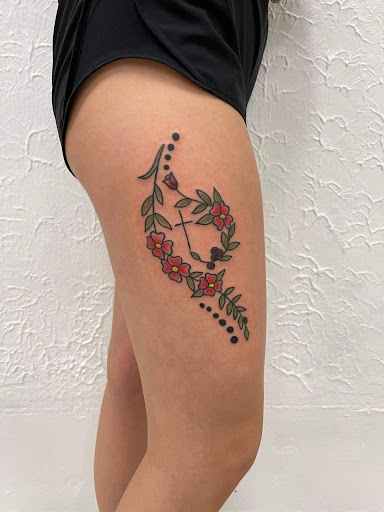 Find camping tattoo ideas for your next unique tattoo in Sparta at Black Sheep Studios