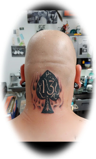 Explore polka trash tattoo ideas, creative tattoo ideas in Enid, available at IRONHORSE TATTOO & BODY PIERCING STUDIO,LLC