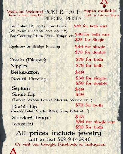 Explore punk tattoo ideas, creative tattoo ideas in Richland, available at Poker Face Piercing