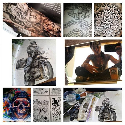 Explore gap filler tattoo background shading ideas, creative tattoo ideas in Fredericksburg, available at Figure 8 Ink Studios
