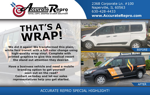 Sign Shop «Accurate Repro, Inc.», reviews and photos, 2368 Corporate Ln, Naperville, IL 60563, USA