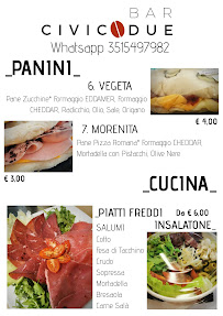 Menu du CivicoDue à Meledo