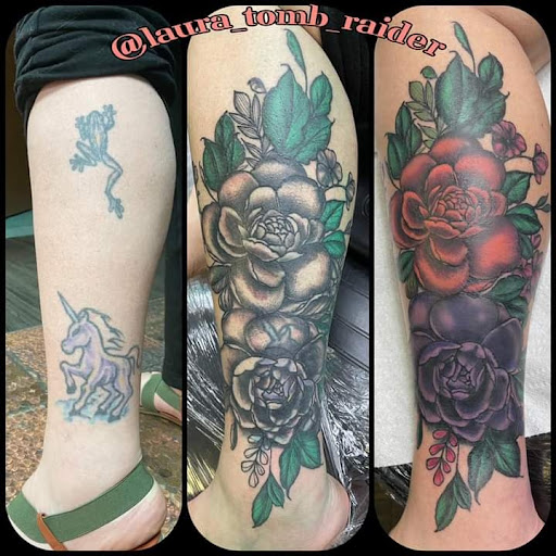 Explore rattlesnake tattoo ideas, creative tattoo ideas in Mckinney, available at Borrowed Time Fine Art Gallery Tattoo Shop