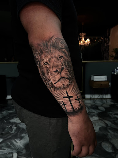 Explore eren yeager tattoo ideas, creative tattoo ideas in Westwood, available at Dom Astro Tattoo Company