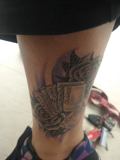 Explore female chest tattoo ideas, creative tattoo ideas in Redding, available at DEADLIFT TATTOO