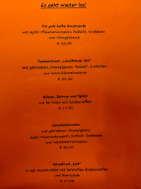Menu du Landgasthaus Zum Fasanenhof à Jersbek