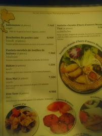 Muang Thai à Colmar menu